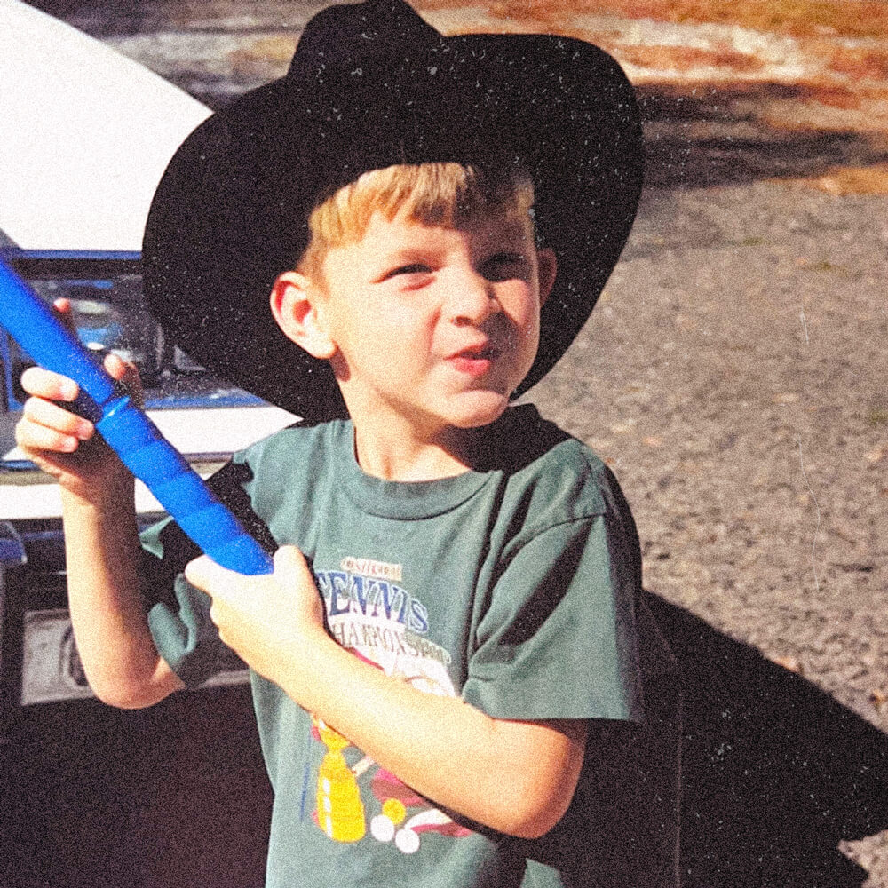 Dakota playing in driveway